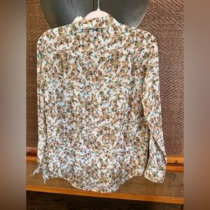 Mango Cream Floral Blouse